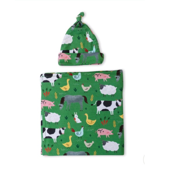 🐷NIB LS Farm Swaddle Set🐷 - Picture 1 of 4